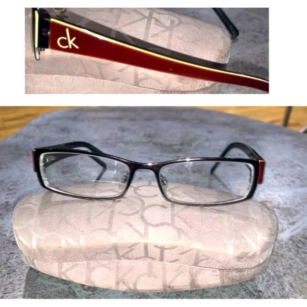 Calvin Klein women’s rectangle glasses brown green 5143